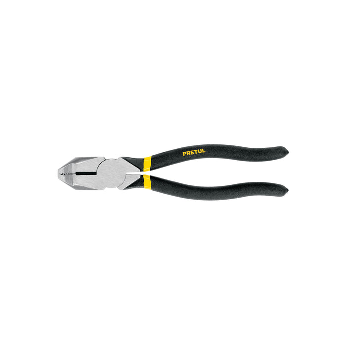 Pinza para electricista 8' uso rudo, mango de PVC, PRETUL