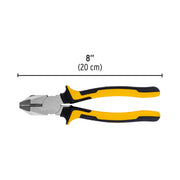 Pinza p/electricista 8' uso rudo, Comfort Grip, PRETUL
