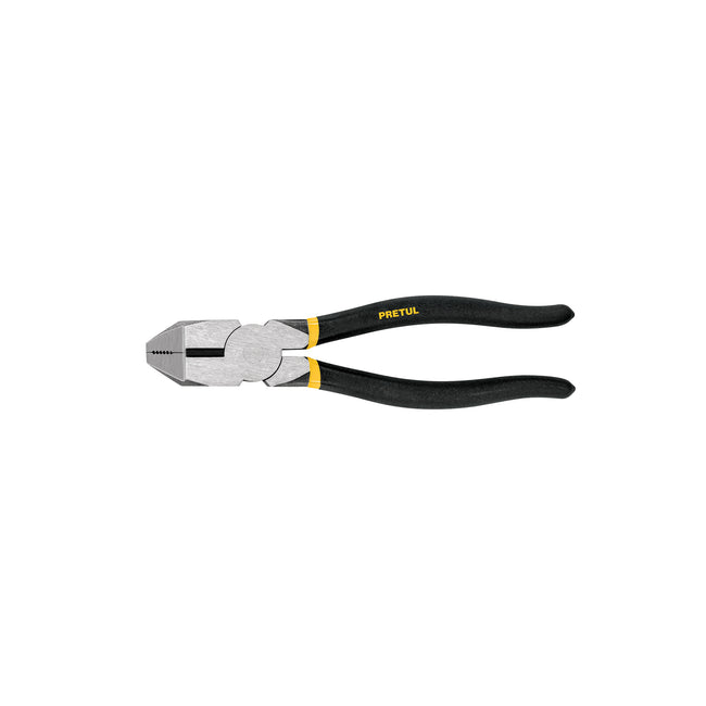 Pinza para electricista 9' uso rudo, mango de PVC, PRETUL
