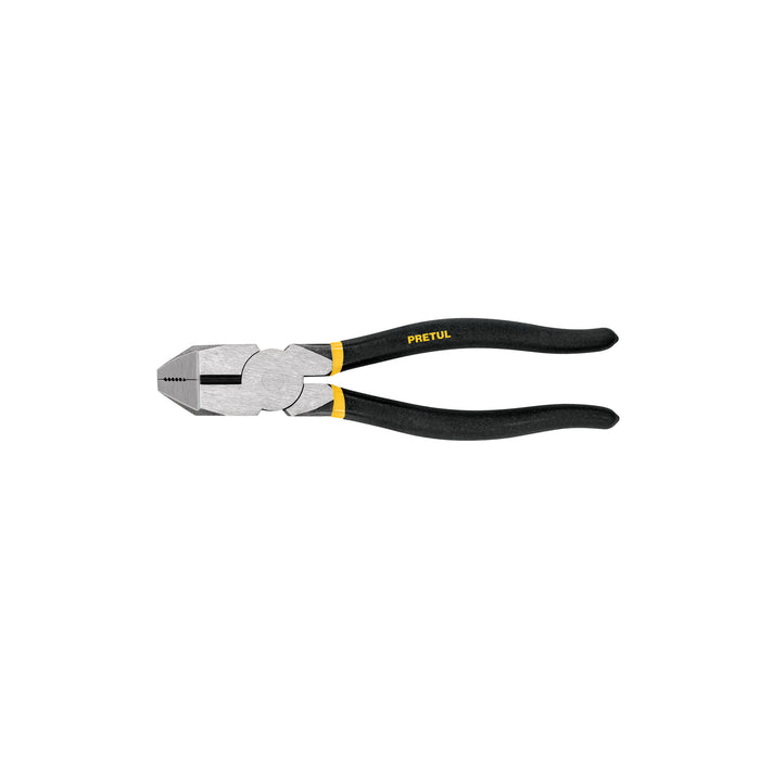 Pinza para electricista 9' uso rudo, mango de PVC, PRETUL