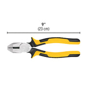 Pinza p/electricista 9' uso rudo, Comfort Grip, PRETUL