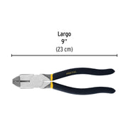 Pinza para electricista 9' uso rudo, mango de PVC, PRETUL