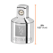 Adaptador para matraca de cuadro 1/2' a cuadro 3/8', TRUPER