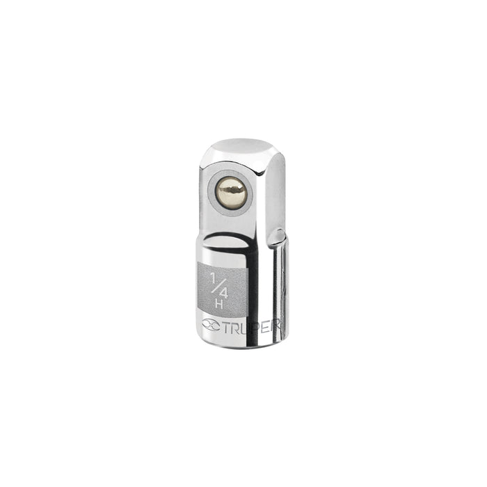 Adaptador para matraca de cuadro 1/4' a cuadro 3/8', TRUPER
