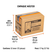Adaptador para matraca de cuadro 1/4' a cuadro 3/8', TRUPER