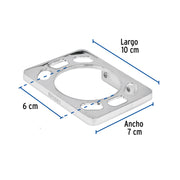Portavaso cepillero, metálico, cromo, BASIC