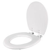 Asiento redondo acojinado para WC, cerrado, blanco, AQUA