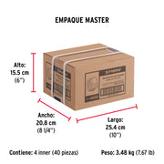 Bolsa con 10 abrazaderas mini sin fin #3, 1/4 - 5/8', FIERO