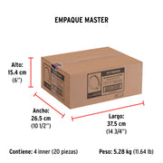 Bolsa con 10 abrazaderas sin fin #20, 3/4 - 1-3/4', FIERO