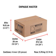 Bolsa con 10 abrazaderas sin fin #28, 1-1/2 - 2-1/4', FIERO