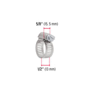 Bolsa con 10 abrazaderas sin fin # 8, 5/8 - 7/8', FIERO