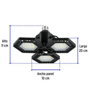 Lámpara LED 50W 6500K con 3 paneles abatibles, VOLTECK