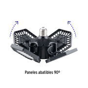 Lámpara LED 100W 6500K con 4 paneles abatibles, VOLTECK