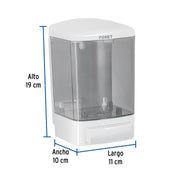 Dosificador para jabón líquido, blanco, FOSET BASIC