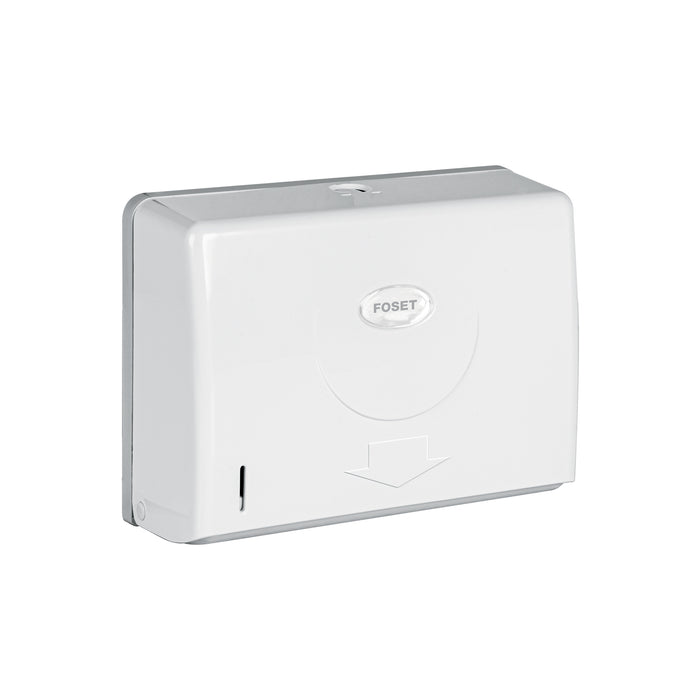 Dispensador chico para toallas de papel, blanco, FOSET BASIC