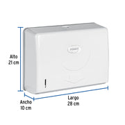 Dispensador chico para toallas de papel, blanco, FOSET BASIC
