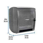 Dispensador de ABS para toalla de papel en rollo,humo, FOSET