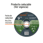 Disco Tipo 42 de 9' x 3.2 mm para corte de piedra, TRUPER