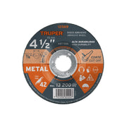 Disco Tipo 42 de 4-1/2' x 3.2 mm para corte de metal, TRUPER