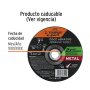 Disco Tipo 42 de 7' x 3.2 mm corte metal, TRUPER EXPERT