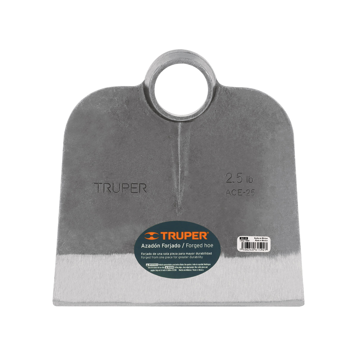 Azadón Centroamericano 2.5 lb, sin mango, TRUPER