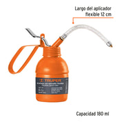 Aceitera de 180 ml (6 oz) con aplicador flexible, TRUPER