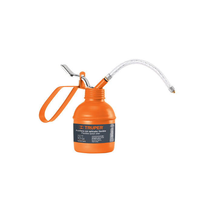Aceitera de 300 ml (10 oz) con aplicador flexible, TRUPER