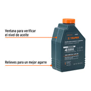 Aceite semi-sintético, 4 tiempos, 400 ml (14 oz), TRUPER