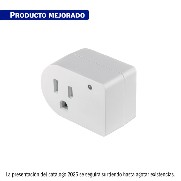 Adaptador con supresor de picos 270 joules, VOLTECK