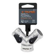 Conector 'Y' 3/4' metálico para manguera, TRUPER