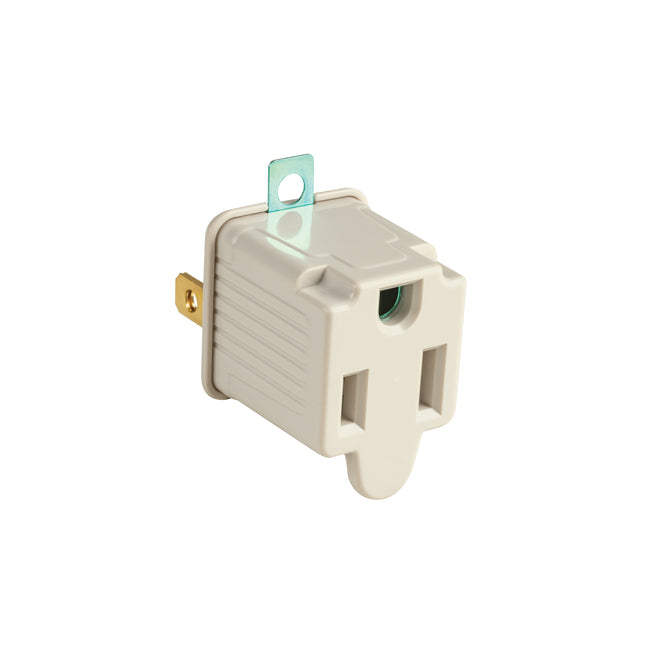 Adaptador 3 a 2, gris, a granel, VOLTECK