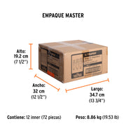 Juego de 3 adaptadores para dados de 1/4', 3/8' y 1/2'