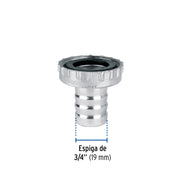 Adaptador metálico 1/2' para manguera, FOSET