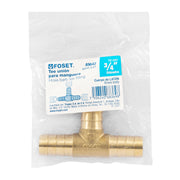 Tee inserción macho latón 3/4' para manguera, FOSET