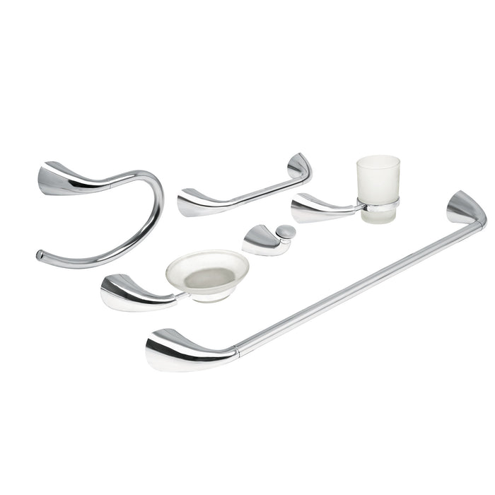 Juego de 6 accesorios para baño metálicos, FOSET AERO