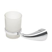 Portavaso cepillero metálico con vaso de vidrio, FOSET AERO