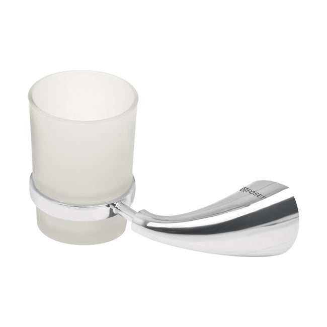 Portavaso cepillero metálico con vaso de vidrio, FOSET AERO
