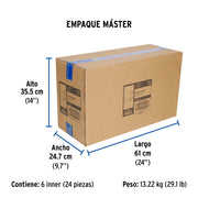 Portavaso cepillero metálico con vaso de vidrio, FOSET AERO
