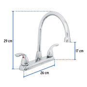Mezcladora 8' cuello alto para fregadero, FOSET AERO
