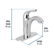 Monomando corto lavabo, cromo, FOSET AERO