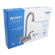 Mezcladora 4' cuello tipo bar para lavabo, FOSET AERO