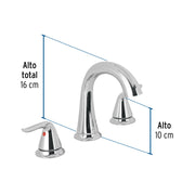 Mezcladora lavabo taladros separados, cromo, FOSET AERO