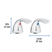 Juego 2 manerales palanca lavabo/fregadero, cromo, AERO