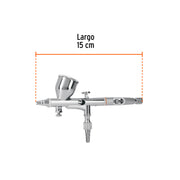 Pistola aerográfica de gravedad con vaso fijo, TRUPER