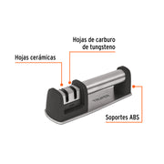Afilador de cuchillos, cuerpo de acero inoxidable, TRUPER