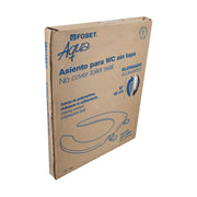Asiento alargado sin tapa para taza fluxómetro, blanco, AQUA