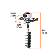 Ahoyadora/motoperforadora a gasolina 52 cc, TRUPER