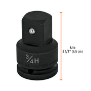 Adaptador de Impacto 3/4' (H) x 1' (M), TRUPER