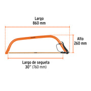 Arco jardinero tubular de 30', TRUPER