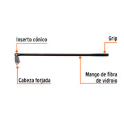 Azadón Lane No. 0 de 1.6 lb, mango de fibra 54', TRUPER